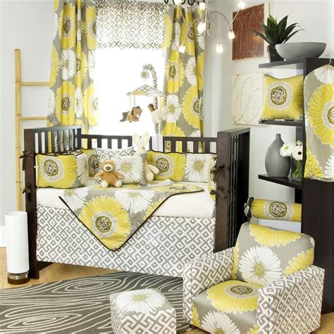 yellow crib set